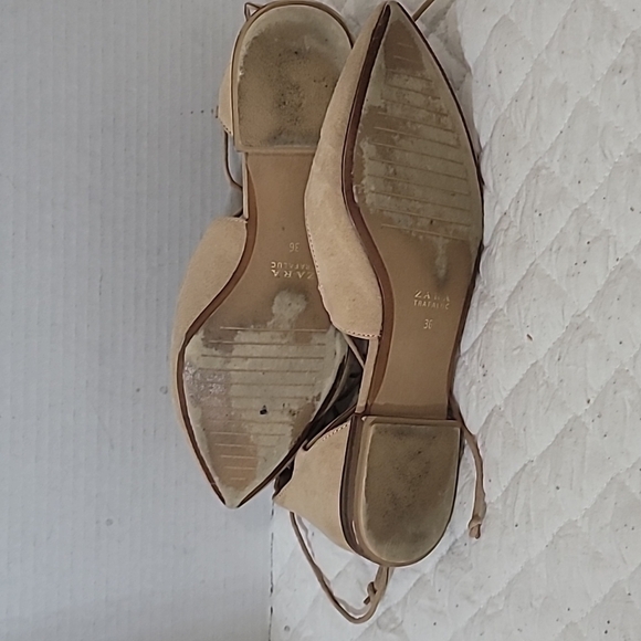 Zara Trafaluc Women's Lace up Flats Size EU 36 US Size 5 - Picture 3 of 9